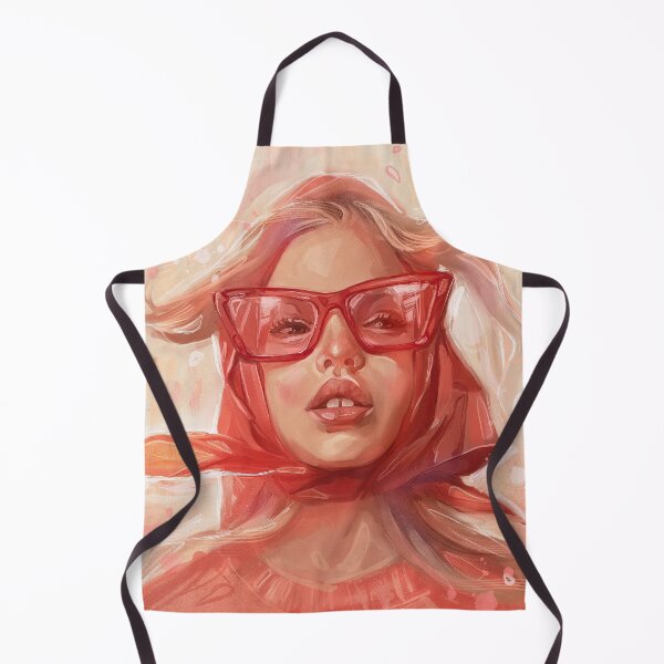 Item preview,  cute girl with glasses and a scarf designed and sold by Maslovaart.