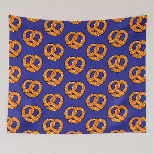 Item preview, Pretzel pattern on blue Background designed and sold by pablomendoza.