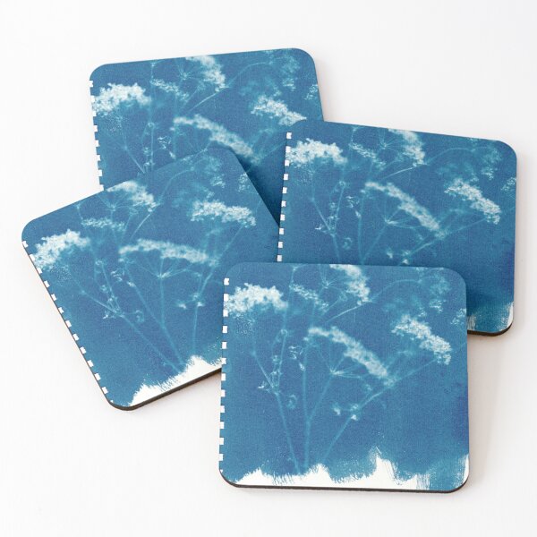 Item preview, Botanical blue floral vintage style handmade Cyanotype print 2020 ed. 18 designed and sold by KasparekFineArt.