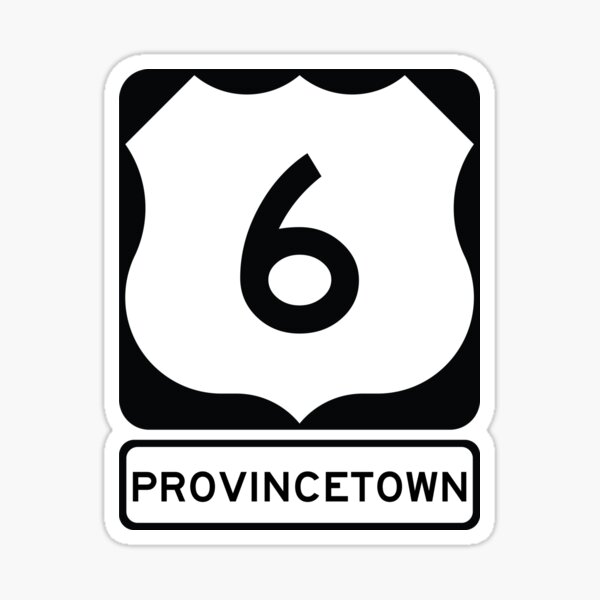 US 6 - Provincetown Massachusetts Sticker