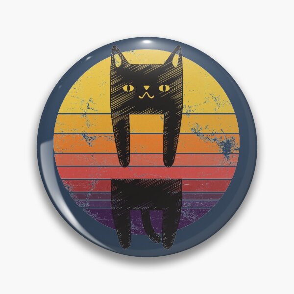 Item preview, Black Cat Sun Vintage Retro Sunset designed and sold by CokeyPanda.