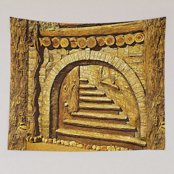 Item preview, Entrance to a forest home designed and sold by helenkaiy.