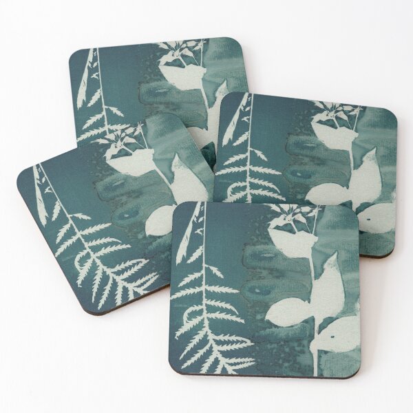 Item preview, Botanical blue floral vintage style handmade Cyanotype print 2020 ed. 19 designed and sold by KasparekFineArt.
