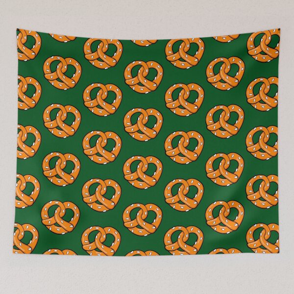 Item preview, Pretzel pattern on green background designed and sold by pablomendoza.
