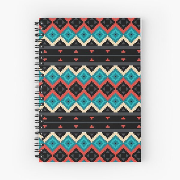Item preview, retro zigzag and diamond patterns (black and blue) designed and sold by Gee Creatives.