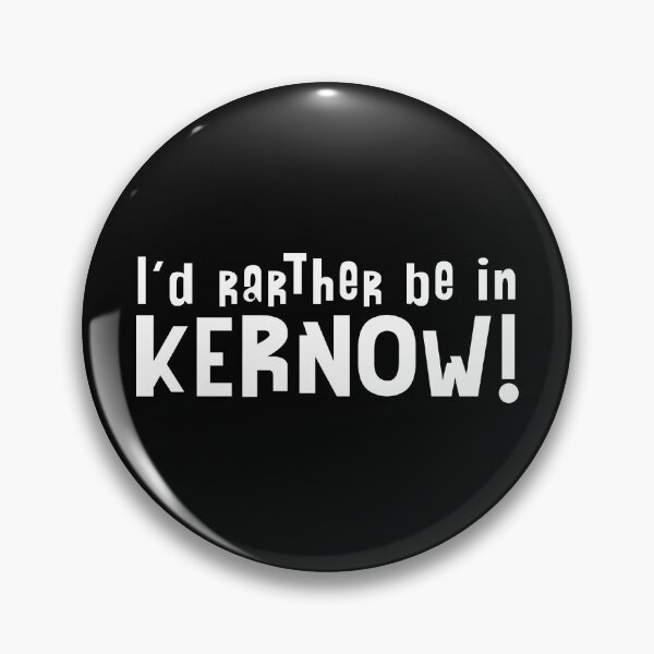 Item preview, I'd rather be in Kernow White On Black designed and sold by Logo-A-GoGo.