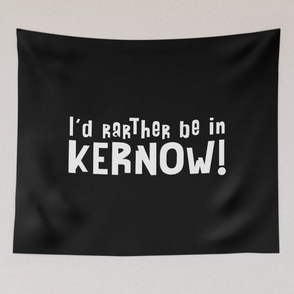 Item preview, I'd rather be in Kernow White On Black designed and sold by Logo-A-GoGo.