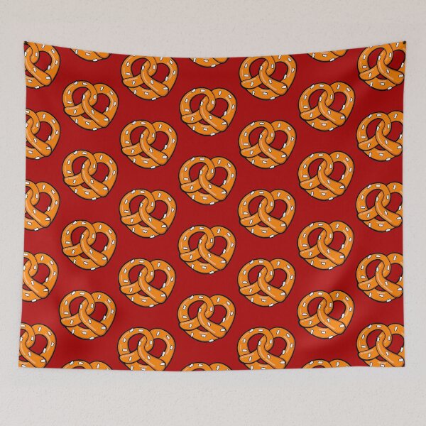 Item preview, Pretzel pattern on red background designed and sold by pablomendoza.