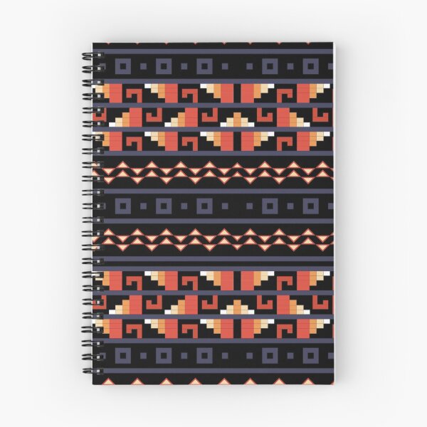 Item preview, retro zigzag and square patterns (black, red and violet) designed and sold by Gee Creatives.