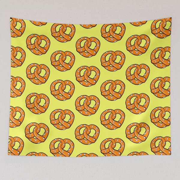 Item preview, Pretzel pattern on yellow background designed and sold by pablomendoza.