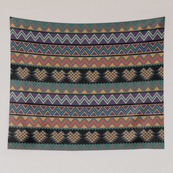 Item preview, retro zigzag patterns (yellow, black, red and violet) designed and sold by Gee Creatives.