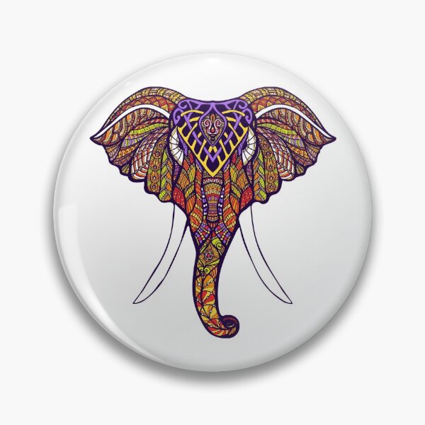 Item preview, Color Full Elephant Head designed and sold by JTS STORE.