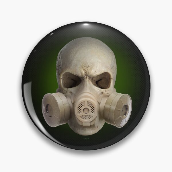 Item preview, gasmaskskull - gas mask skull 07x02 green designed and sold by Radu-Gabriel.
