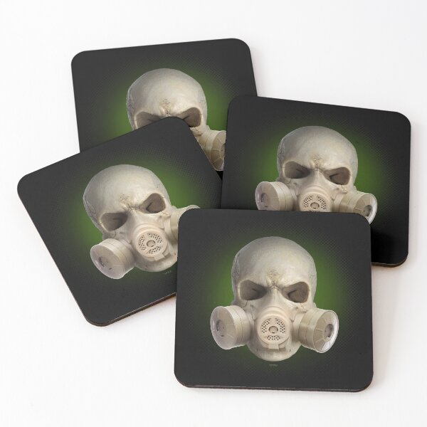 Item preview, gasmaskskull - gas mask skull 07x02 green designed and sold by Radu-Gabriel.