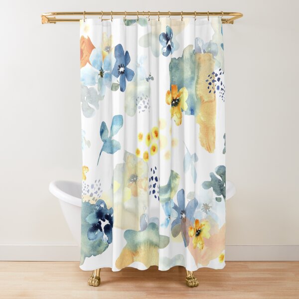 Item preview, Blue and Yellow Cheerful Flowers designed and sold by MariaScaroniAtelier.