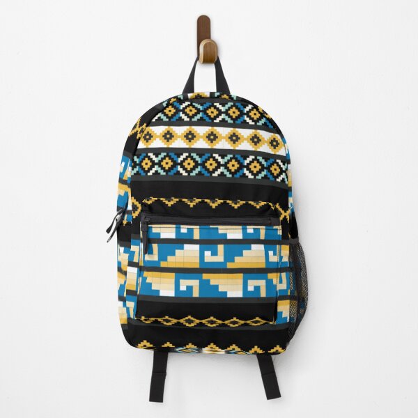 Item preview, retro diamond patterns (blue, black and yellow) magical pattern designed and sold by Gee Creatives.