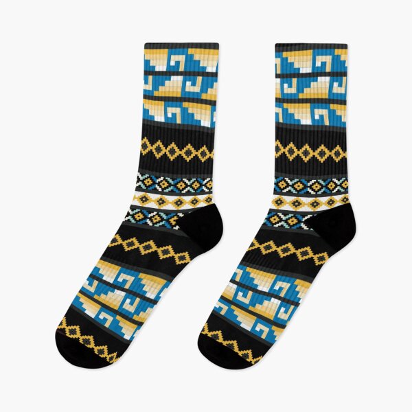 Item preview, retro diamond patterns (blue, black and yellow) magical pattern designed and sold by Gee Creatives.