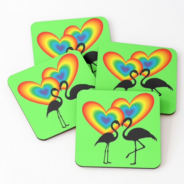 Item preview, A pair of loving flamingos designed and sold by helenkaiy.