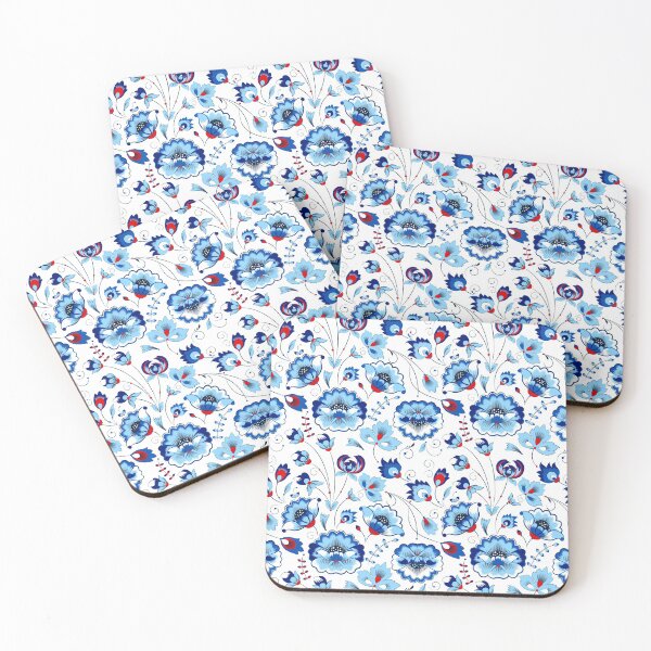 Item preview, Winter blue flowers designed and sold by AttireCafe.