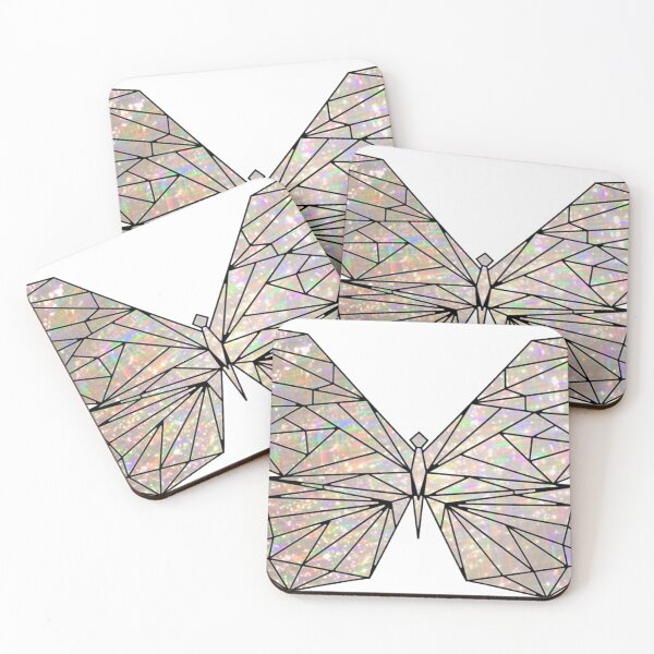 Item preview, Rainbow Glitter Geometric Butterfly designed and sold by katietherose.
