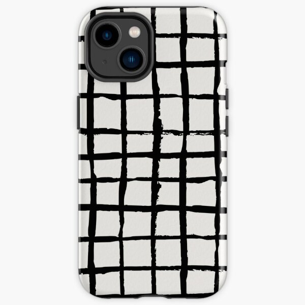 Black Paint Grid Pattern iPhone Tough Case