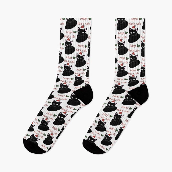 Item preview, Adopt black cats CHRISTMAS designed and sold by MeowMusic.