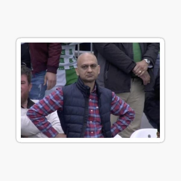 "Disappointed Cricket Fan Meme" Sticker by simcass Redbubble
