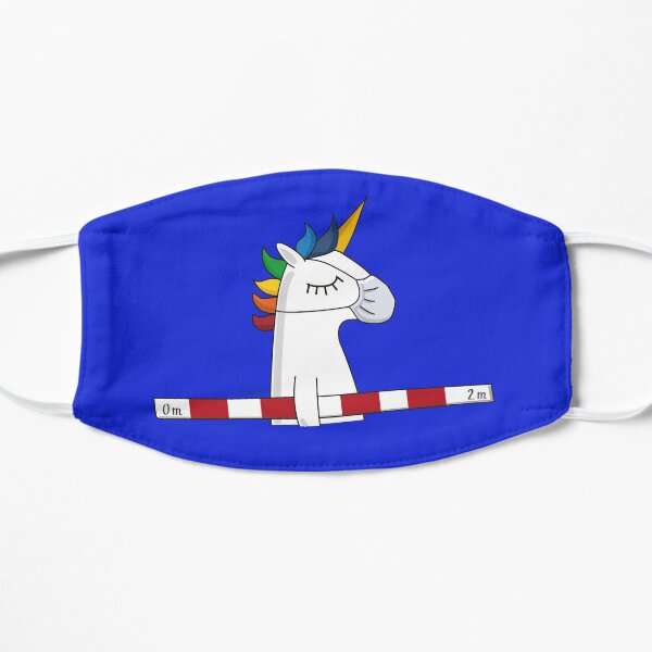 Social distancing unicorn Flat Mask