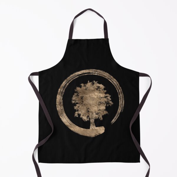 Item preview, Enso Zen Circle and Tree - Gold on black designed and sold by Nartissima.