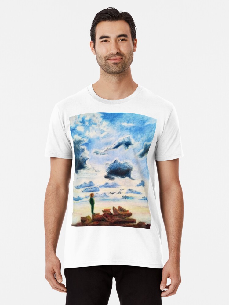 Thumbnail 1 von 6, Premium T-Shirt, Ein Junge betrachtet die Wolken designt und verkauft von LillianBerthel.