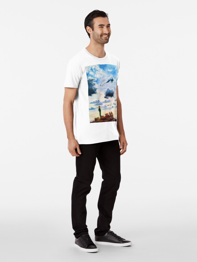 Thumbnail 3 von 6, Premium T-Shirt, Ein Junge betrachtet die Wolken designt und verkauft von LillianBerthel.