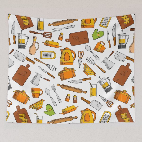 Item preview, Cute Chef Kitchen Essentials Pattern designed and sold by JustCreativity.