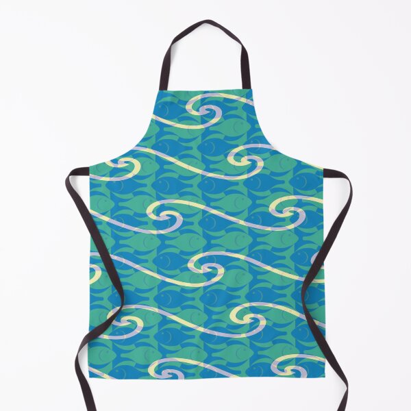 Item preview, Pattern - Fish in water with waves designed and sold by Doide.