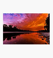 Sunset over the Confluence of the Wallace and Skykomish Rivers Photographic Print