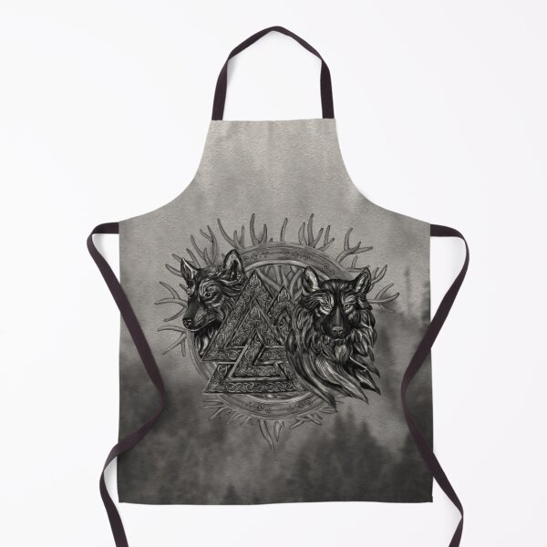 Item preview, Valknut Symbol and Wolves designed and sold by Nartissima.