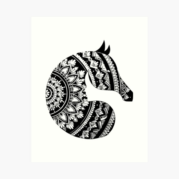 Item preview, Cute Mandala Horse Head designed and sold by MandalaApparel.