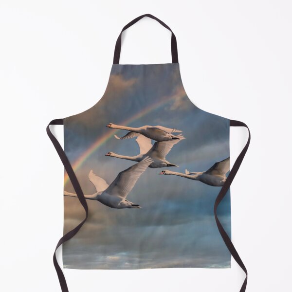 Item preview, Swans Flying in a Rainbow Sky at Sunset designed and sold by Jon Shore.