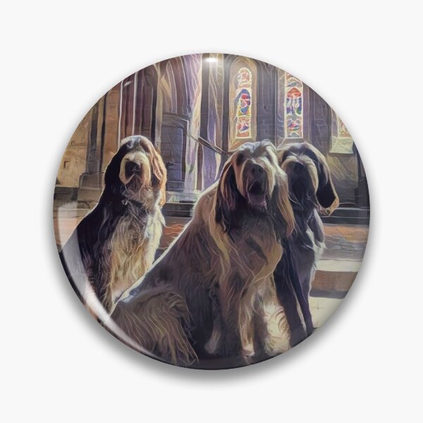 Item preview, Three Spinone in a Priory by heidiannemorris designed and sold by FOLK ART FUSION by heidiannemorris.