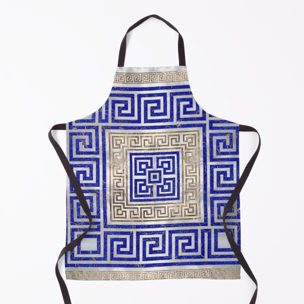 Item preview, Greek Key Ornament - Lapis Lazuli and Gold #1 designed and sold by k9printart.