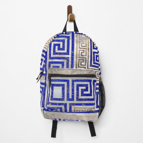 Item preview, Greek Key Ornament - Lapis Lazuli and Gold #1 designed and sold by k9printart.