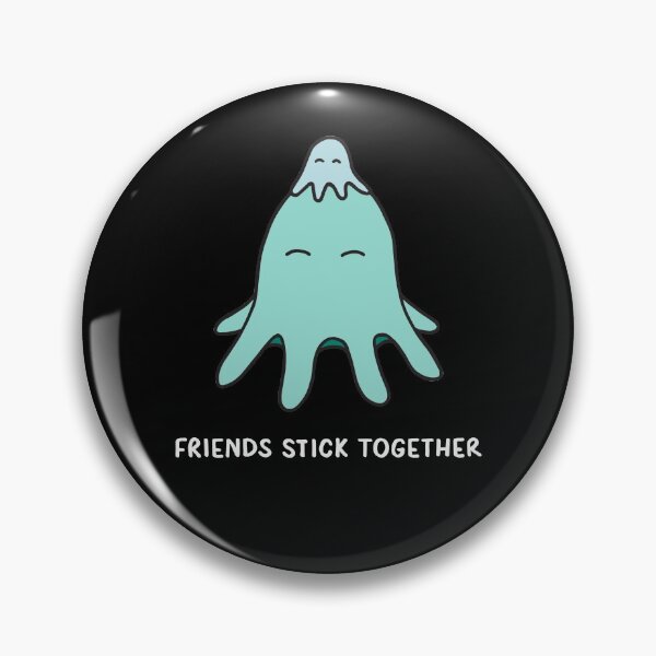 Item preview, Friends Stick Together - Light Teal on Black designed and sold by ImperfectLife.