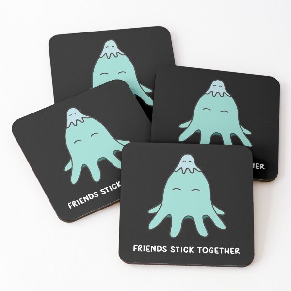 Item preview, Friends Stick Together - Light Teal on Black designed and sold by ImperfectLife.
