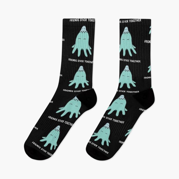 Item preview, Friends Stick Together - Light Teal on Black designed and sold by ImperfectLife.