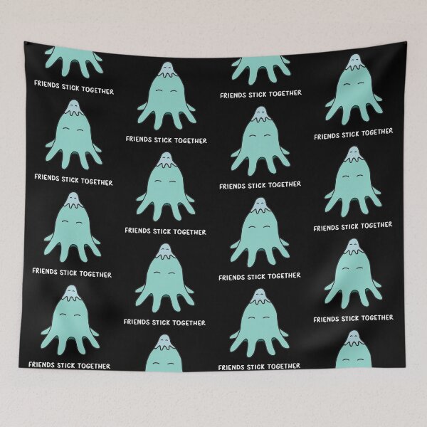 Item preview, Friends Stick Together - Light Teal on Black designed and sold by ImperfectLife.