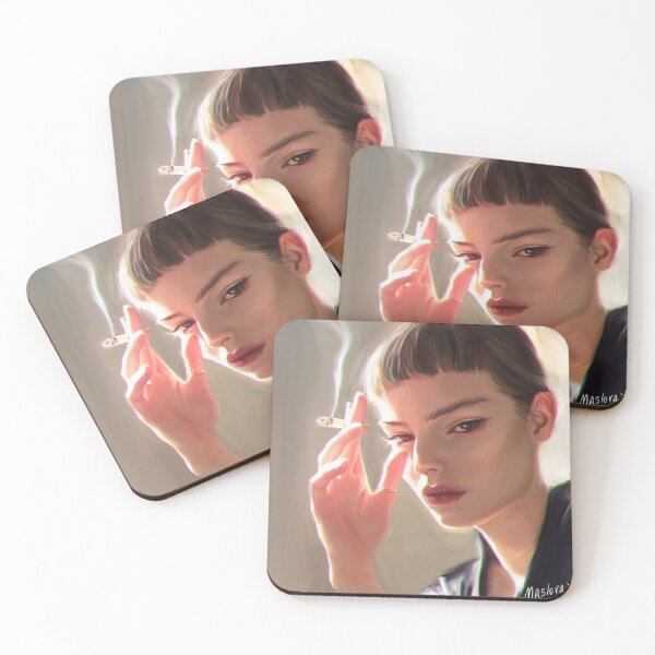 Item preview,  girl with a cigarette designed and sold by Maslovaart.
