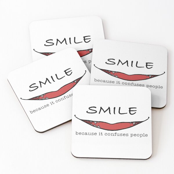 Item preview, Smile Confuses People Black designed and sold by avejane.