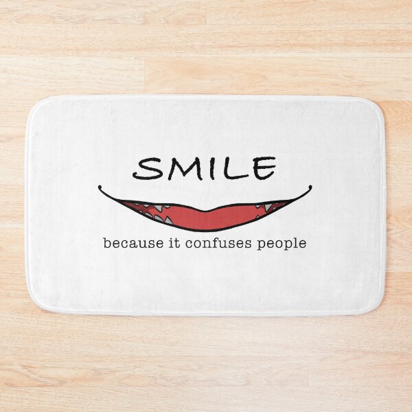 Item preview, Smile Confuses People Black designed and sold by avejane.