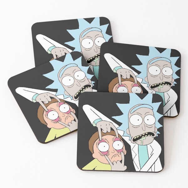 Crazy scientist grandpa Coasters (Set of 4)