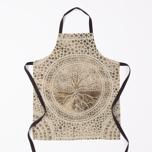 Item preview, Tree of life - Yggdrasil- Dot Art Pastel Gold designed and sold by k9printart.