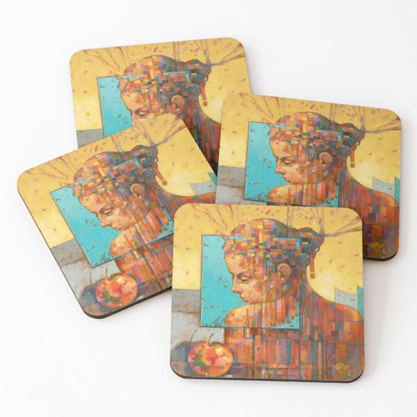 Item preview, Mujer manzana / pintura seca en colores pastel designed and sold by MichaelTheCount.